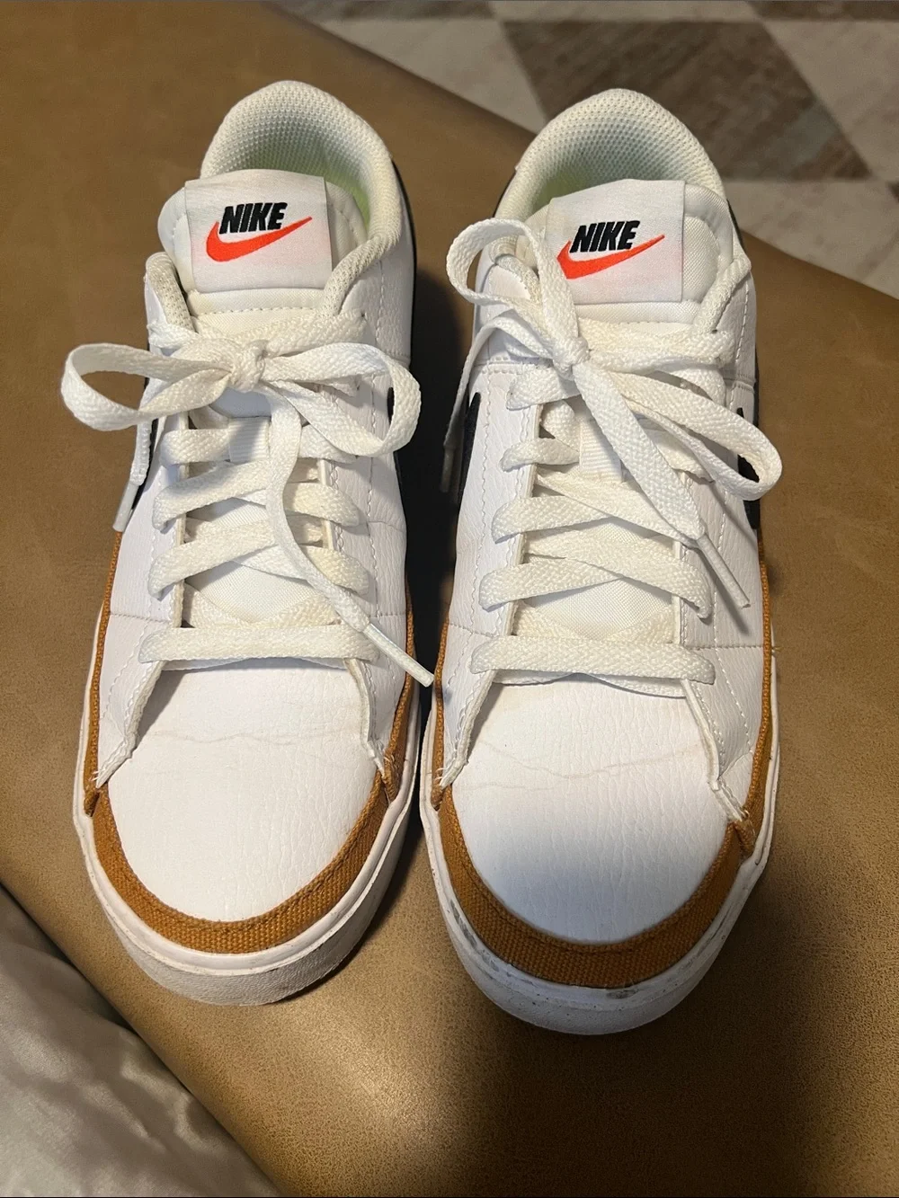 Nike white leather